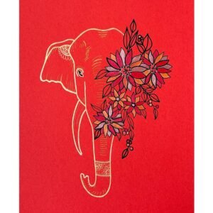 Floral Majesty – Abstract Elephant
