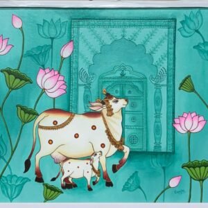 Pichwai Cow & Lotus Harmony