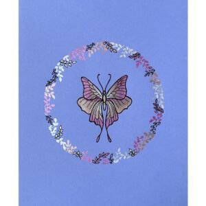 Shimmering Butterfly Within Floral Aura